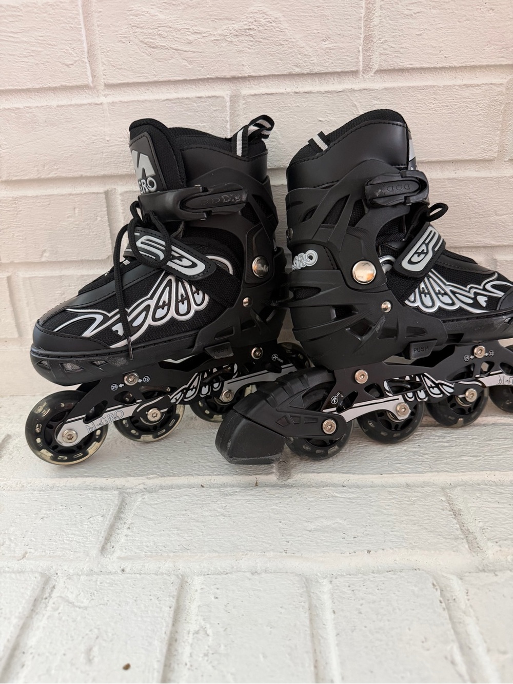 Kids Black Inline Roller Skates